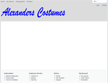 Tablet Screenshot of alexanderscostumes.com
